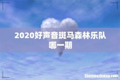 2020好声音斑马森林乐队哪一期