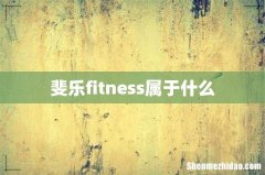 斐乐fitness属于什么