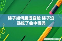 柿子如何脱涩变脆 柿子没熟吃了会中毒吗