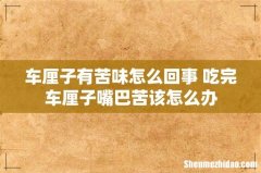 车厘子有苦味怎么回事 吃完车厘子嘴巴苦该怎么办