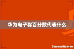 华为电子称百分数代表什么
