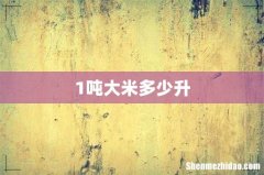 1吨大米多少升