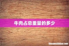 牛肉占总重量的多少