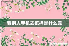 骗别人手机去抵押是什么罪
