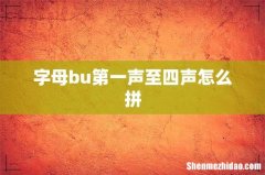 字母bu第一声至四声怎么拼