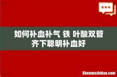 如何补血补气 铁+叶酸双管齐下聪明补血好