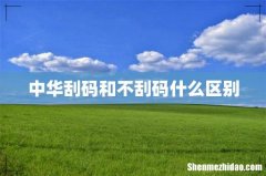 中华刮码和不刮码什么区别