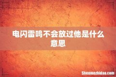 电闪雷鸣不会放过他是什么意思