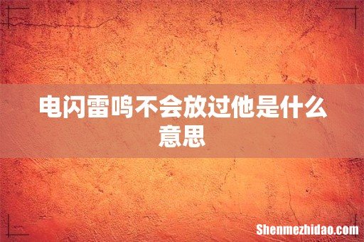 电闪雷鸣不会放过他是什么意思