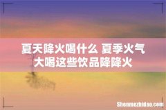 夏天降火喝什么 夏季火气大喝这些饮品降降火