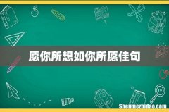 愿你所想如你所愿佳句