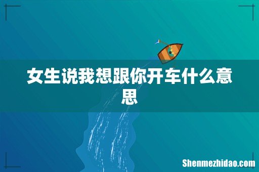 女生说我想跟你开车什么意思