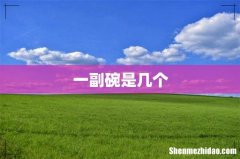 一副碗是几个