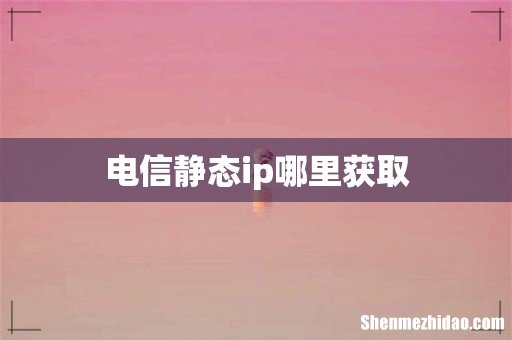 电信静态ip哪里获取