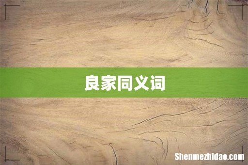 良家同义词