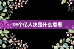 35个亿人次是什么意思