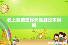 独上西楼望尽天涯路是宋词吗