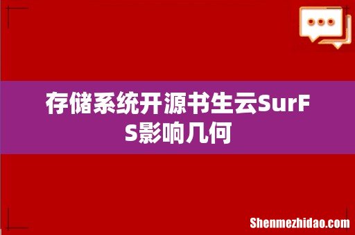 存储系统开源书生云SurFS影响几何