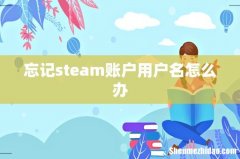 忘记steam账户用户名怎么办