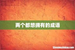 两个都想拥有的成语