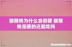 猕猴桃为什么会很硬 猕猴桃是硬的还能吃吗