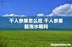 干人参果怎么吃 干人参果能泡水喝吗
