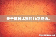 关于体育比赛的16字成语。