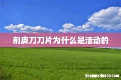削皮刀刀片为什么是活动的