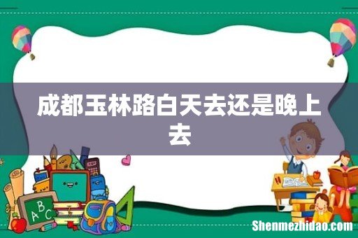 成都玉林路白天去还是晚上去