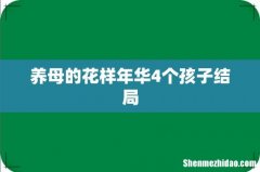 养母的花样年华4个孩子结局