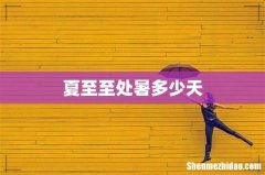 夏至至处暑多少天