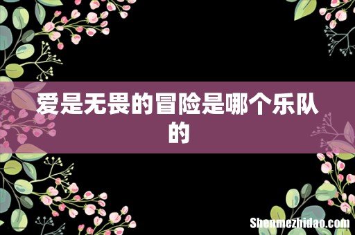 爱是无畏的冒险是哪个乐队的