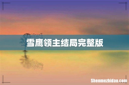 雪鹰领主结局完整版