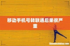 移动手机号转联通后果很严重