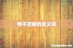 惨不忍睹的反义词