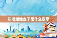 灰溜溜地走了是什么意思