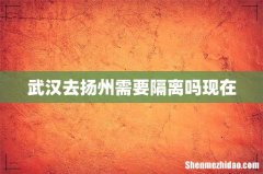 武汉去扬州需要隔离吗现在
