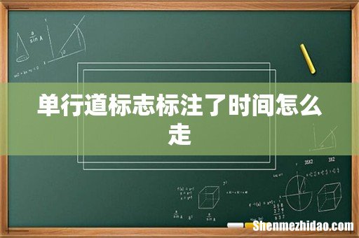 单行道标志标注了时间怎么走