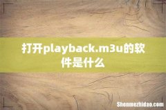 打开playback.m3u的软件是什么