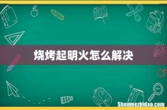 烧烤起明火怎么解决