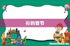 杉的音节