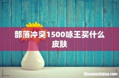 部落冲突1500咏王买什么皮肤