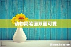 动物简笔画双面可爱