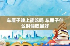 车厘子晚上能吃吗 车厘子什么时候吃最好