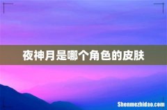 夜神月是哪个角色的皮肤