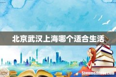 北京武汉上海哪个适合生活