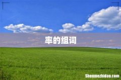 率的组词
