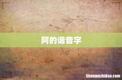 阿的谐音字