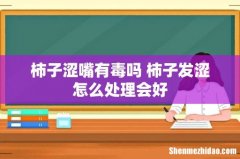 柿子涩嘴有毒吗 柿子发涩怎么处理会好