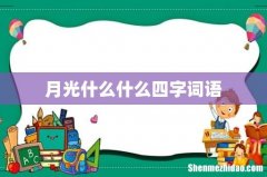 月光什么什么四字词语